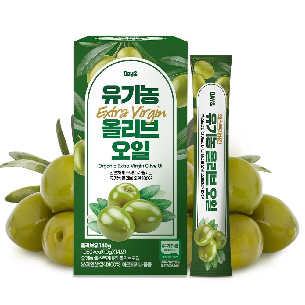 데이앤 유기농 엑스트라버진 올리브오일 14포X1박스 : 참앤들황토농원