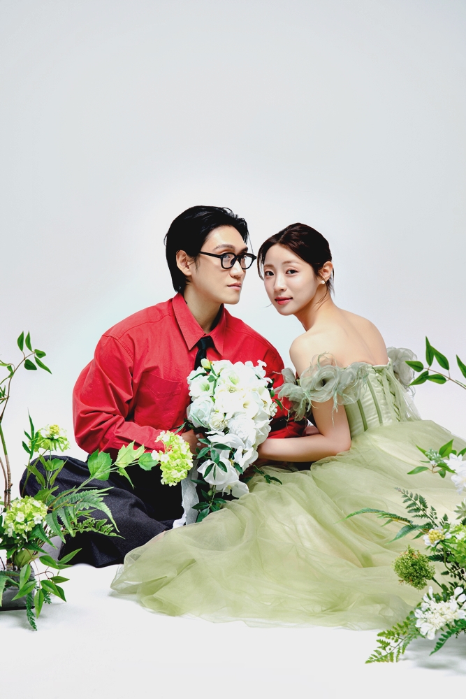 (대여) 51 그린 칼라 컬러 유색 셀프웨딩스튜디오 야외촬영 2부피로연드레스 : 셀프웨딩홈