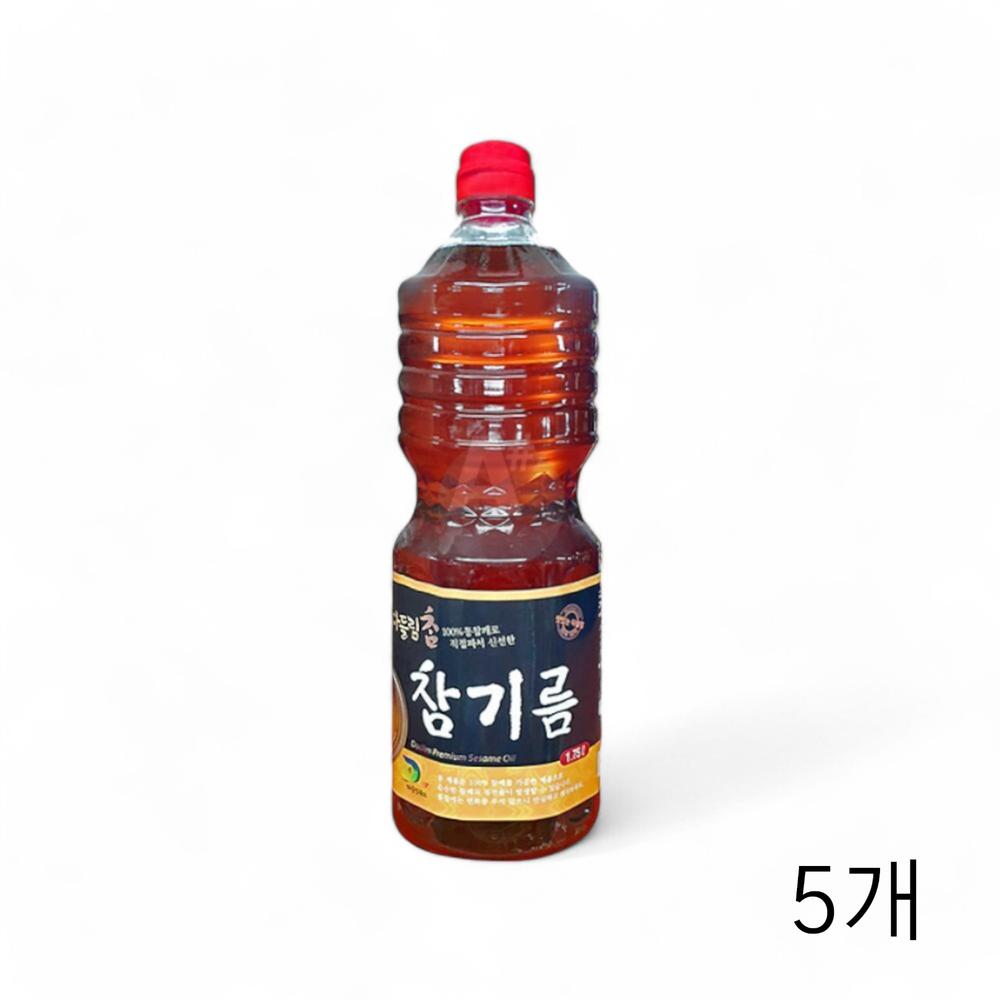 다들림푸드 참기름 1.75L 5개 고소한맛 들기름 : 곰왕푸드몰