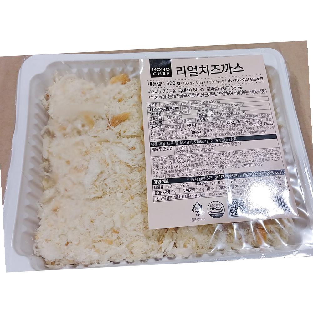 리얼치즈까스 냉동 100g x6개입 600g X5 업소용 식자재 급식 대용량 : 복된 마트