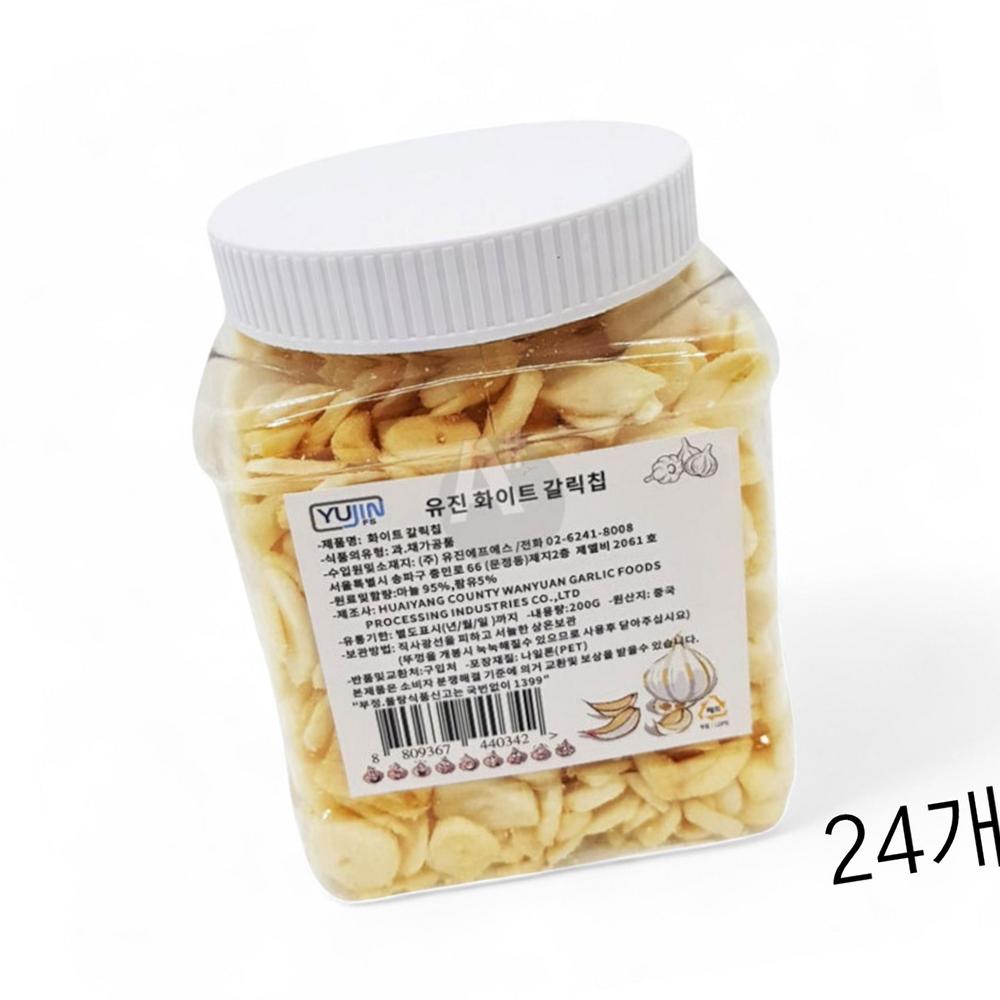 유진에프에스 화이트 갈릭 칩 200g 24개 마늘칩 스낵 : 곰왕푸드몰