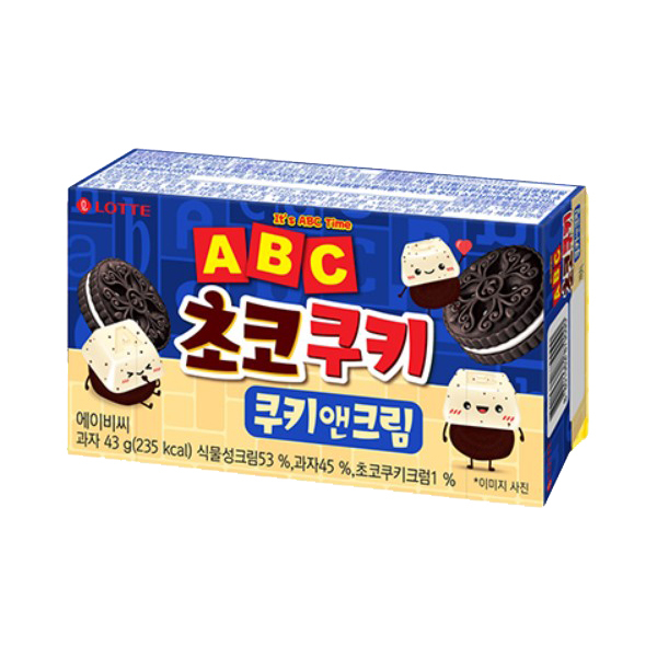 롯데웰푸드 ABC에이비씨 초코쿠키 쿠앤크 43g 13개 : 프리마켓7