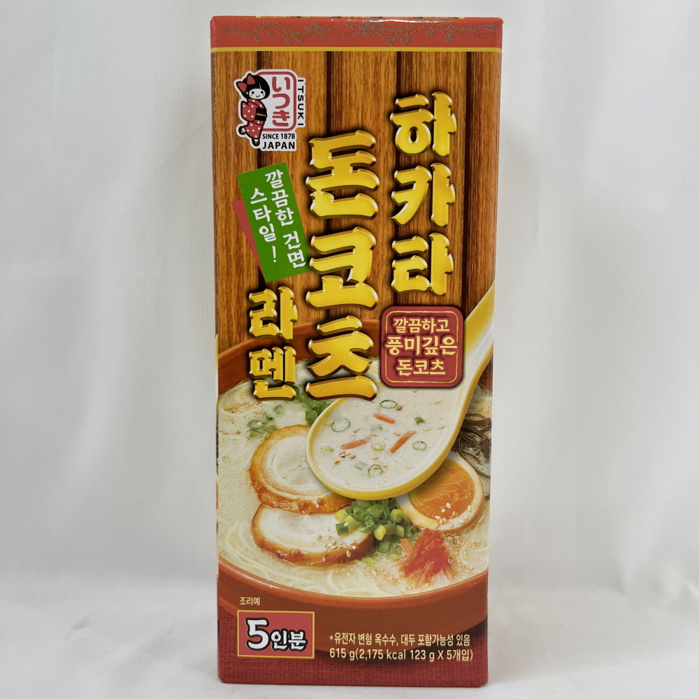 이쯔키 이츠키 하카타 돈코츠라멘 즉석 123g 5입 : 제이디오리진