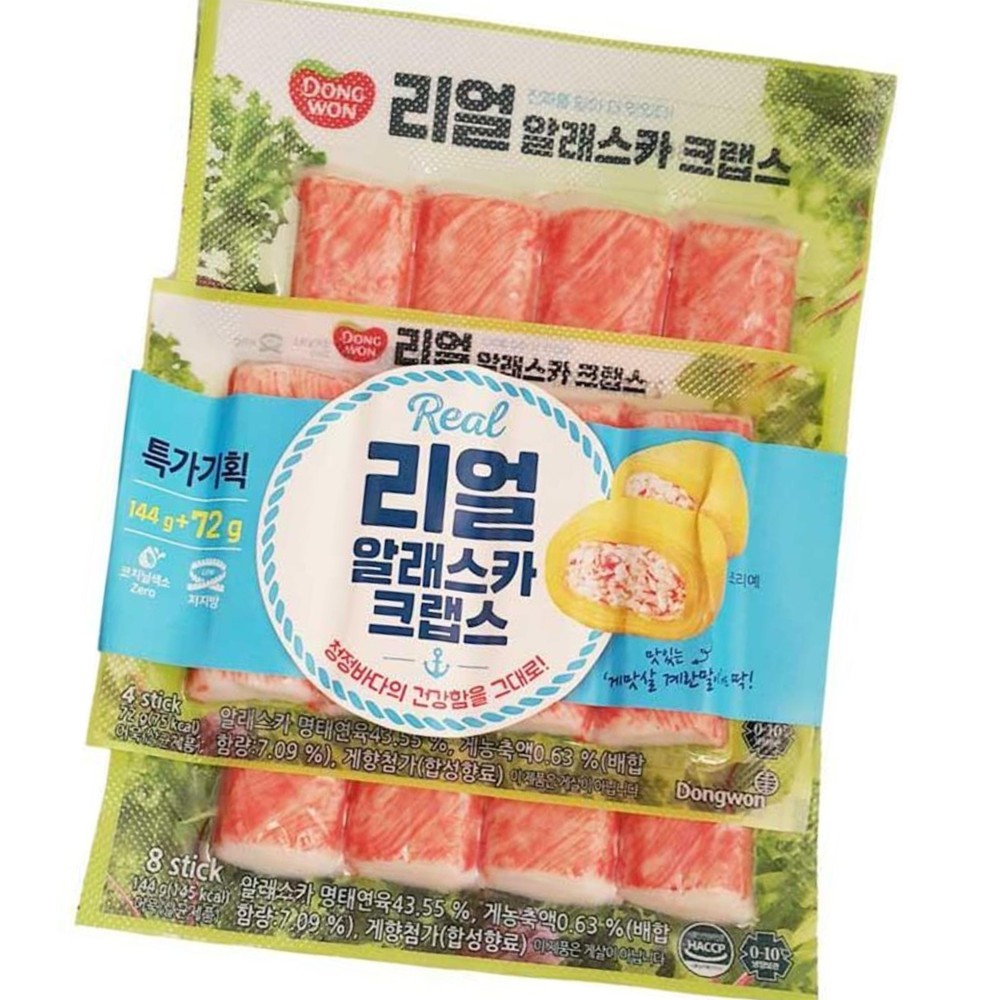 동원 리얼 알래스카 크랩스 144g+72g 식자재 게살 반찬 : 짱식자재마트