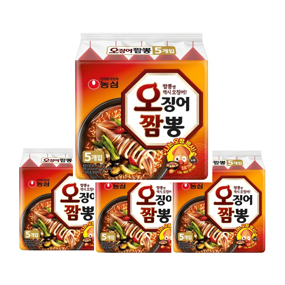 농심 오징어짬뽕 124g 20개 봉지라면 한박스 : 코스트코구매대행 몽땅365