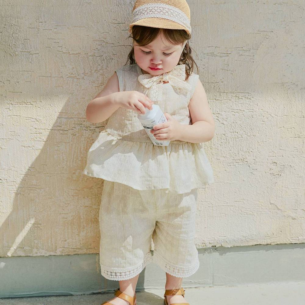 베일리 상하복 세트 아기 유아 시원한 레이스 여름 옷 : 한복은정