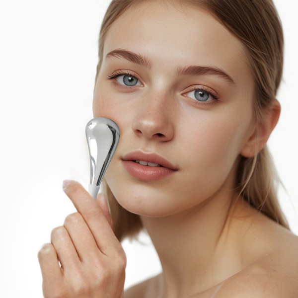 미니 2Pcs 얼굴 Cryo 스틱 스킨 케어 아이스 글로브 여성용 눈 마사지 스테인레스 스틸 뷰티 도구 Gua Sha 냉각 롤러 : 스마트랩팩토리구대10
