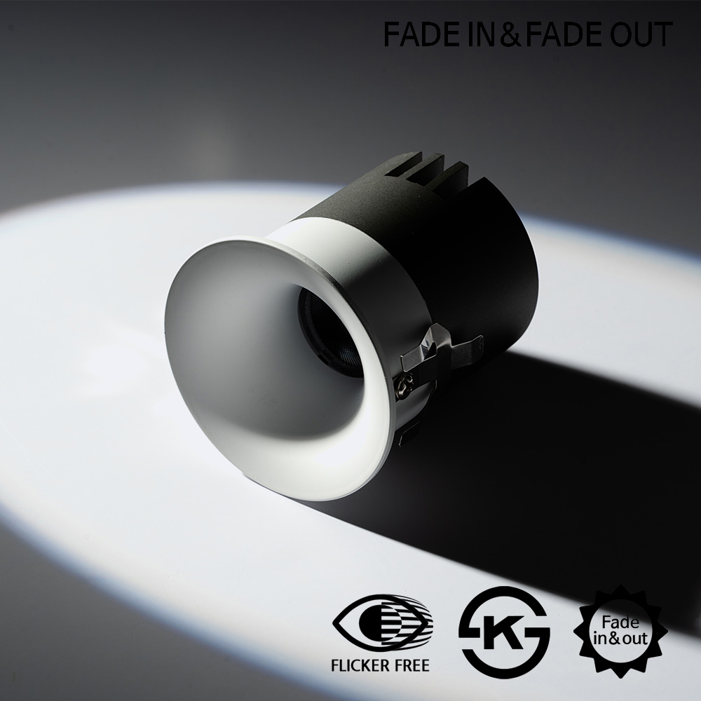PPL LED다운라이트 커브드 COB 페이드인 페이드아웃 50mm 8W(2인치) 80mm 10W(3인치) 주백색 : 엠케이몰샵