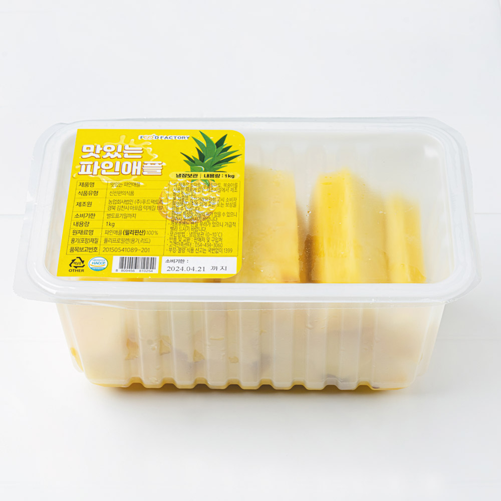 푸드팩토리 맛있는 파인애플 스틱형 1kg 컷팅파인애플 미니파인애플 : 오달달행성