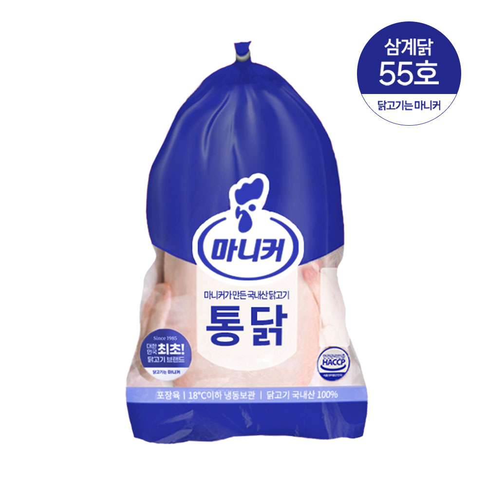 마니커 삼계 55호 530g 1봉 삼계탕용 통닭 냉동 생닭 : 닭고기몰