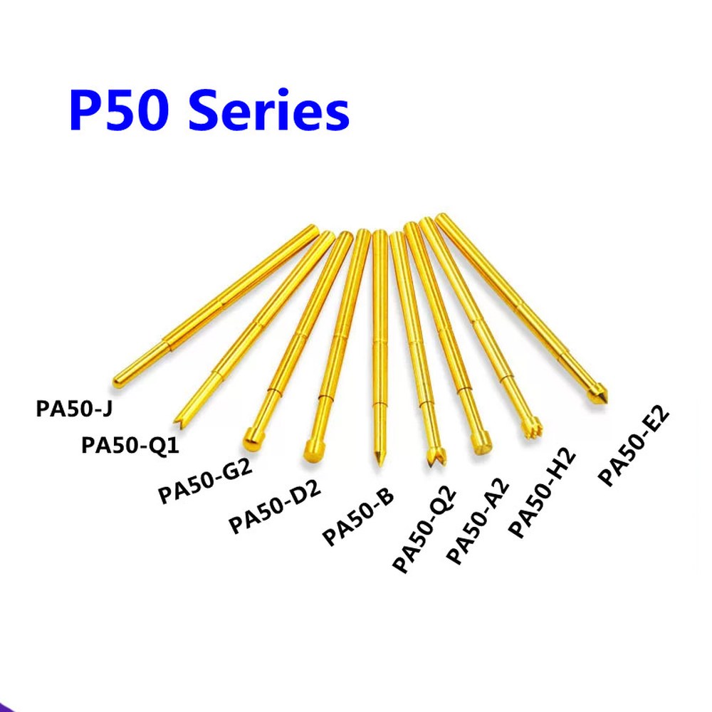 외경 핀 J1 D2 PCB 테스트 Q1 Q2 H2 LM2 55MM PA50-A2 G2 68MM E2 T2 길이 0 금도금 스프링 16 B1 프로브 20PCS : 황금자판기 여섯