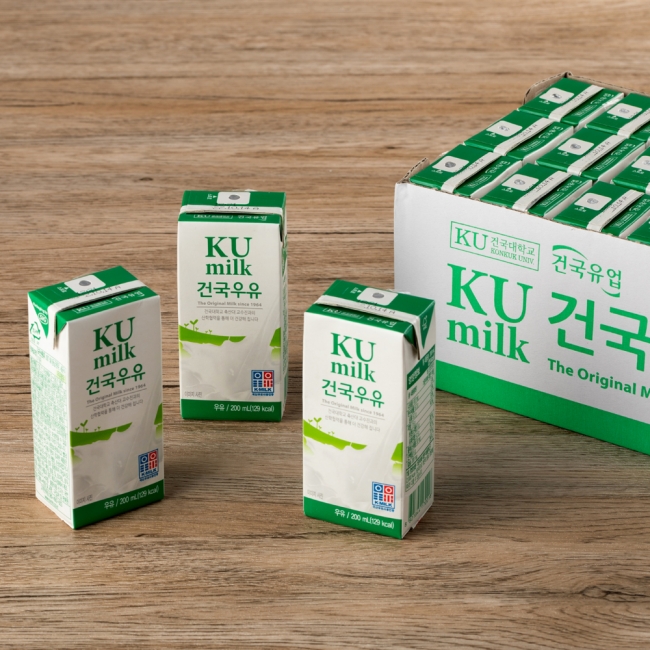 건국 멸균우유 200ml 24팩 (1박스) : 베스트커머스샵