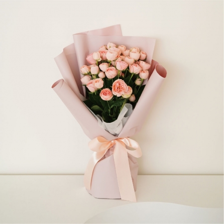 핑크로즈 꽃다발 기념일 선물 생일 생화 배달 꽃 : 한국화훼농협