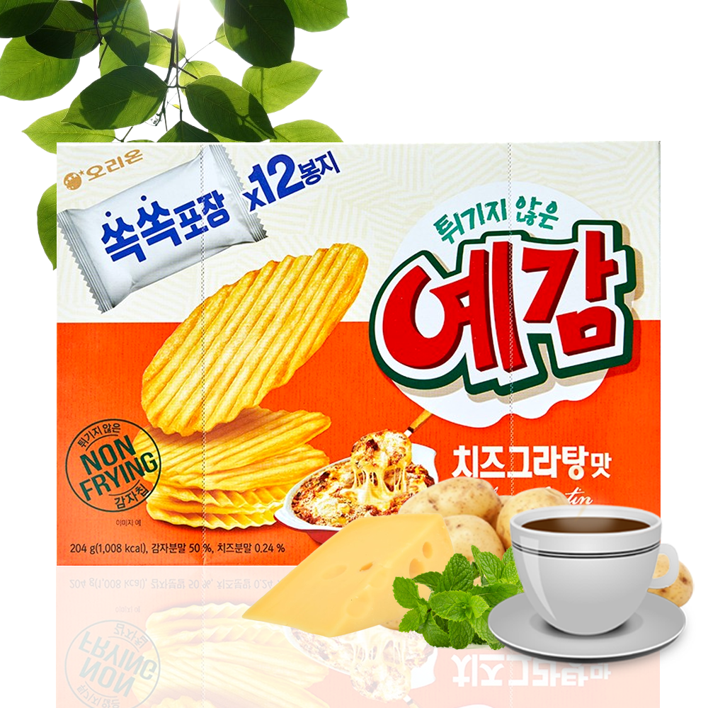 오리온 예감 치즈그라탕 과자 6SQ, 204g, 1개 : 존맛천국