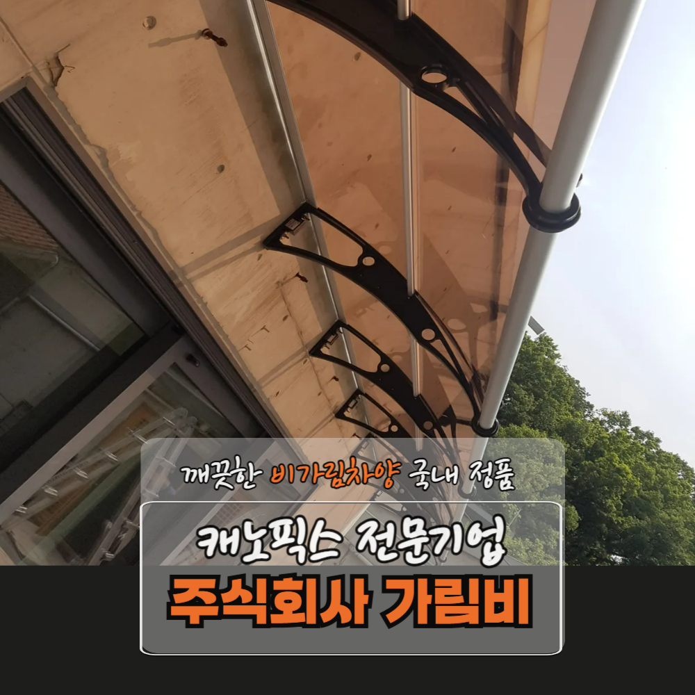 캐노픽스 1000 X 6100 어닝천막 테라스 테라스 지붕 차고 만들기 비가림막 브라켓커버 : 주식회사 가림비
