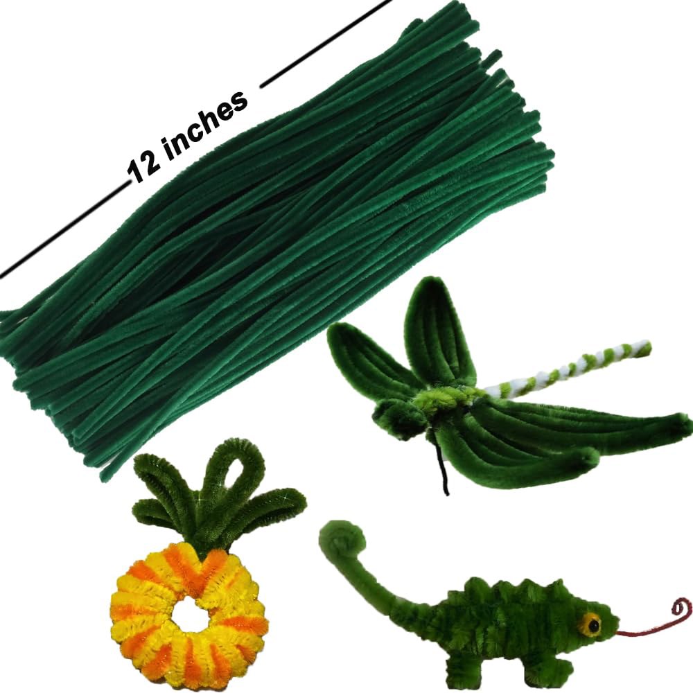FOR NILLE DIY 아이즈 100PCS 파이프 아트 12 그린 공예 STEMS 6M : 토탈이커25