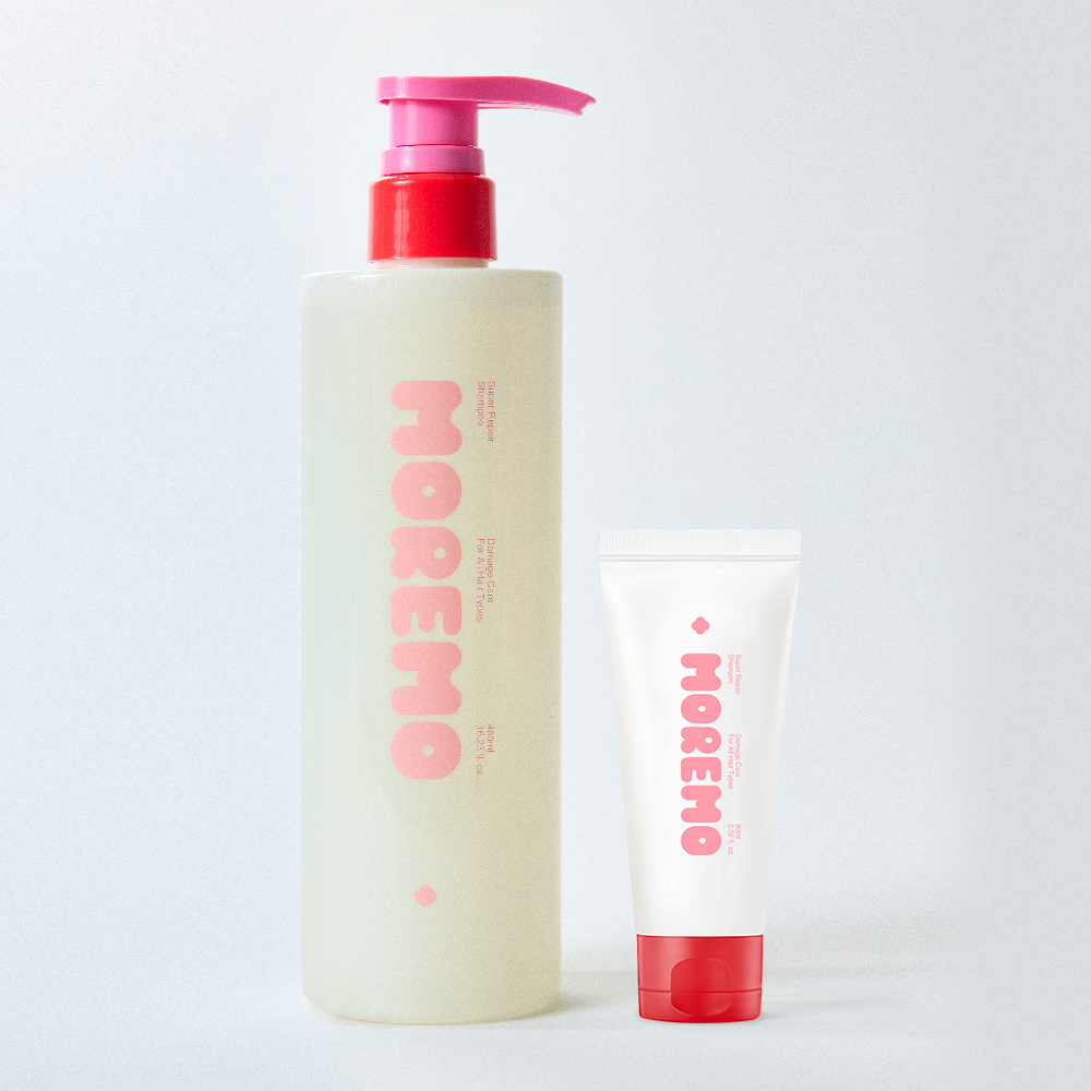 NEW 모레모 슈퍼 리페어 샴푸 케라틴 단백질 너리싱 무실리콘 480ml (+60ml 추가 증정) : 모레모팸