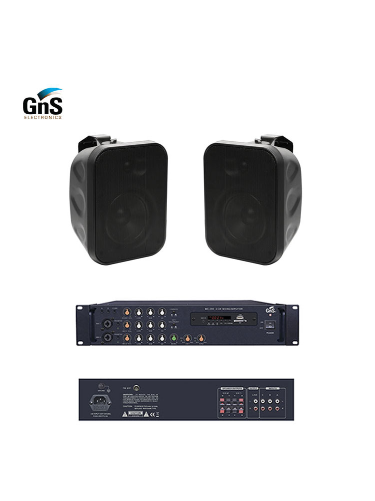 포장마차 헬스장 카페 모던바 GNS 블루투스 앰프스피커세트 MC-200 GHS-60 B : 더뮤직컴퍼니