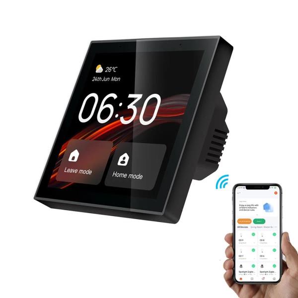 Alexa 음성 제어 Zigbee 게이트웨이가 포함된 TUYA 무선 WiFi 스마트 터치 센터 화면 장면 스위치 : 가산물산