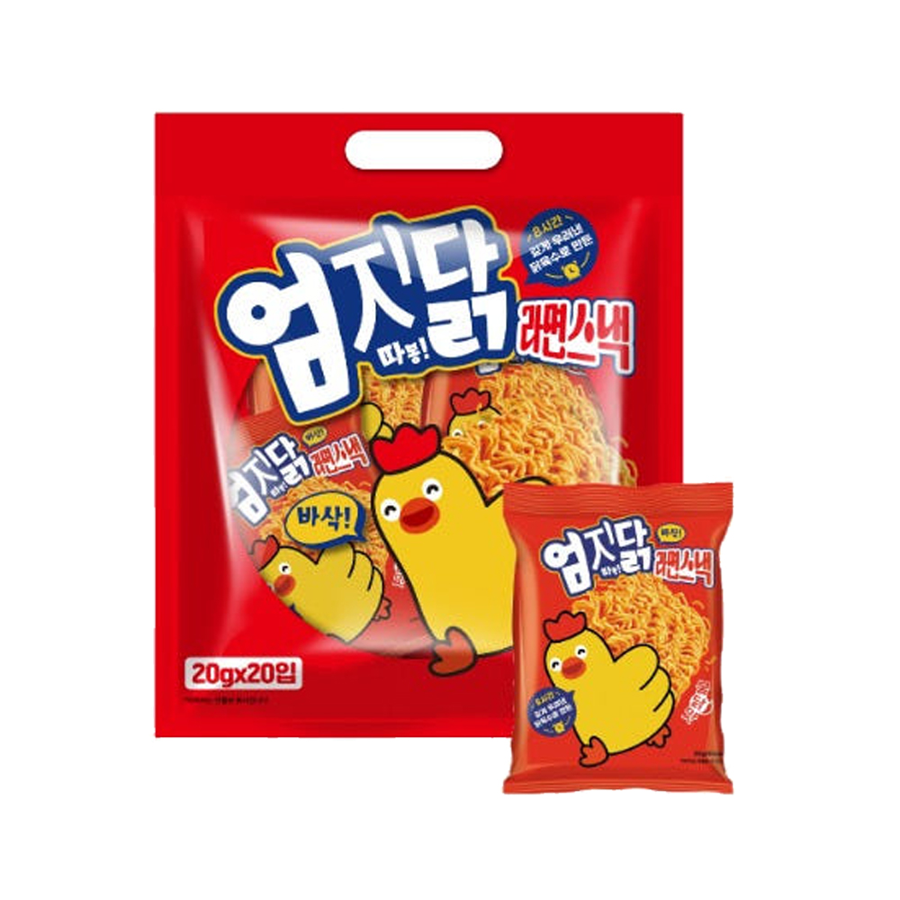 엄지닭 라면스낵 불닭맛 400g x 12개 : 위드원샵