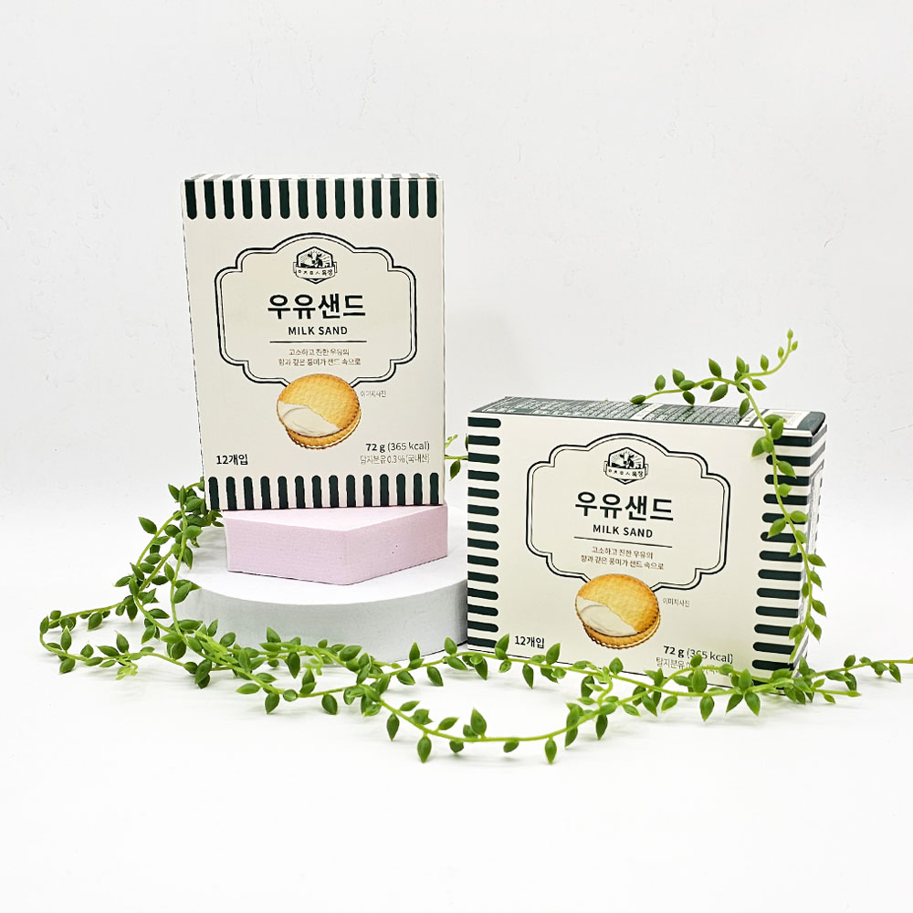 [하나만 사도 선물 드려요]ㅇㅊㅁㅅ목장 우유샌드 (12개입 72g) (소) x3상자 제주아침미소목장의 자유방목 원유 함유 : 도두몰 제주공항점