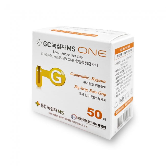 녹십자 MS One 엠에스원 혈당측정검사지 혈당 스틱 50매 당뇨 시험지 체크지 혈당지 : 메디앙
