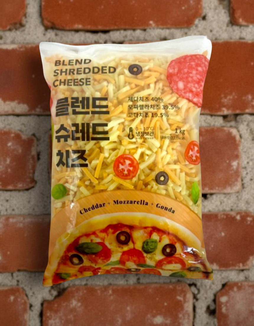 블랜드 슈레드 피자치즈 1kg : 씨엠푸드