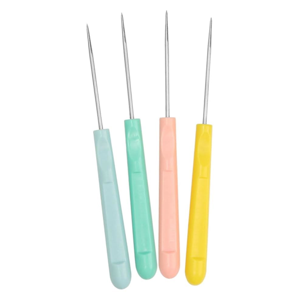 미키노나 4pcs 스틸 케이크 교반 도구 설탕 바늘 만들기 제빵 장비 재봉 쿠키 스크라이브 로얄 아이싱 바늘을 선택하세요 : 럭키트레이드1