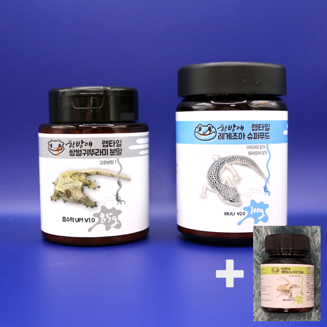 한방애 렙타일 레게조아슈퍼푸드100g+귀뚜라미분말85g+칼슘50g 패키지 할인 : 렙타일 한방애