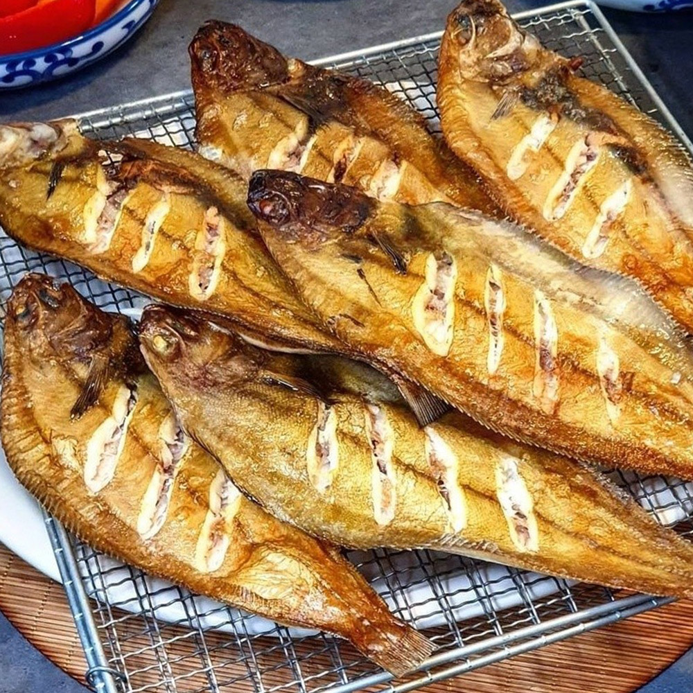밥도둑 국내산 반건조 가자미 5미 생선구이 개별포장 조림 말린생선 반찬 : MIAIM