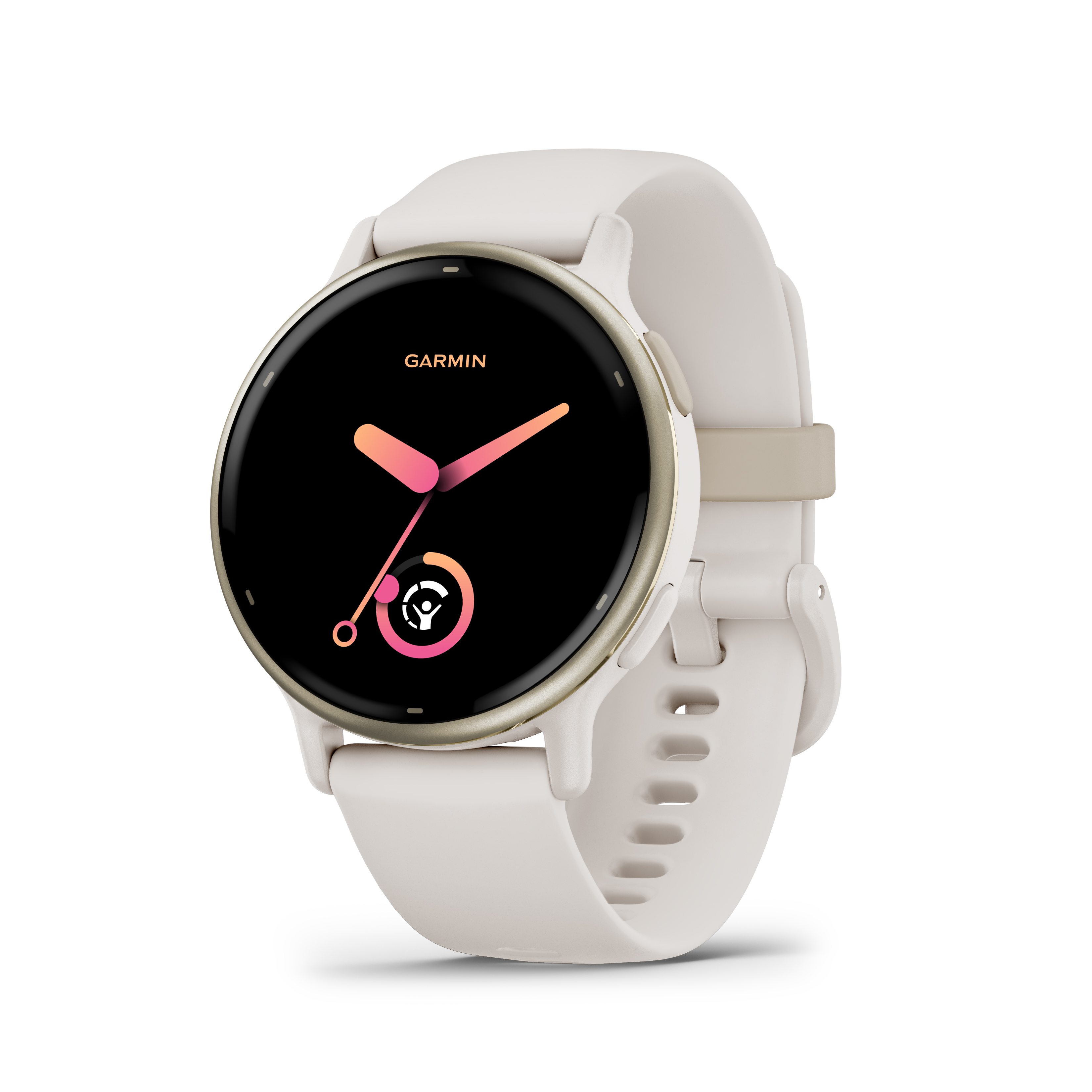 가민 비보액티브 5 웰니스 GPS 스마트워치 아이보리/크림골드, 42mm : Garmin