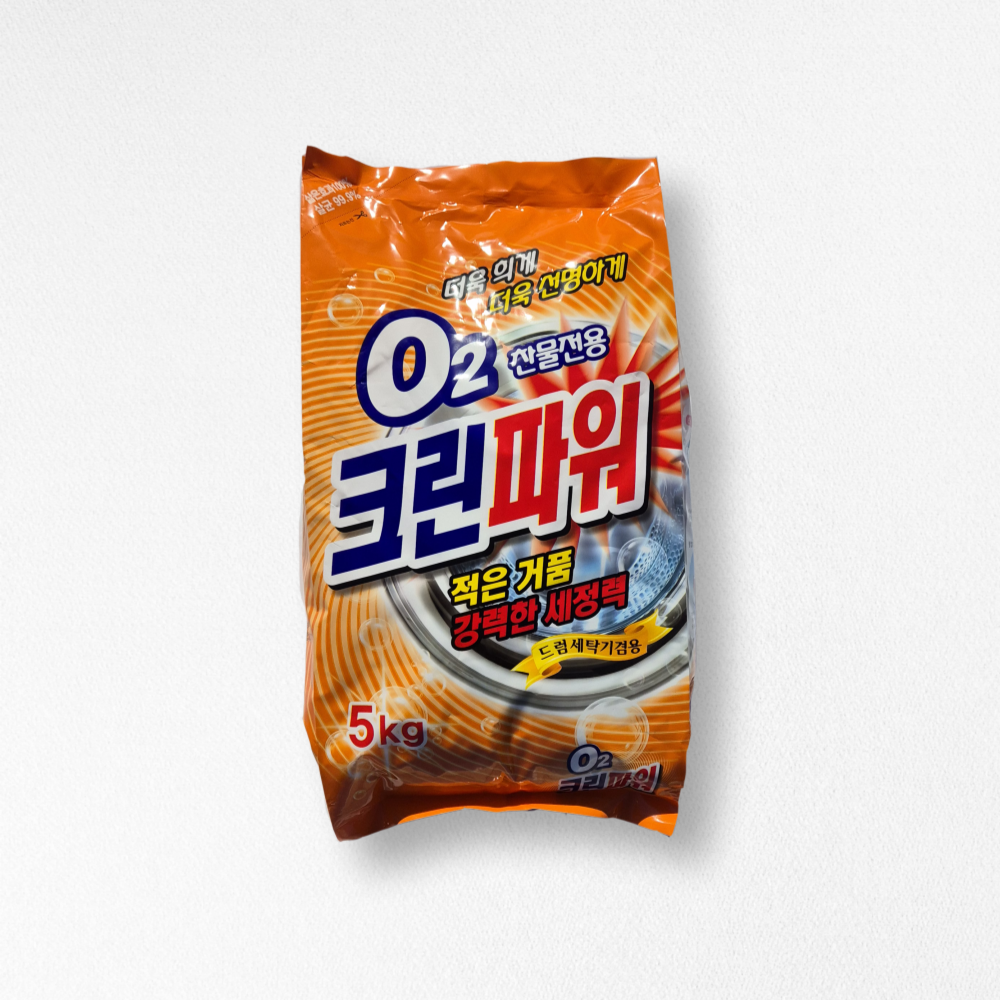 크린파워 세탁 가루세제 5kg 세탁세제 찬물 빨래 : 맛트.