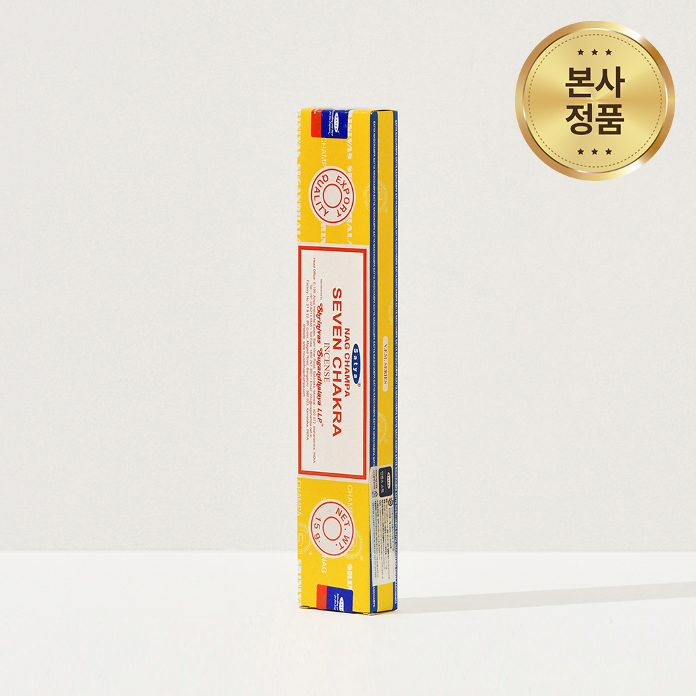 나그참파코리아 인센스 스틱 아로마 방향제 인테리어 테라피 컬렉션 T-7 세븐 차크라, 15g, 1개 : 나그참파코리아