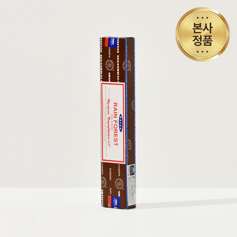 나그참파코리아 인센스 스틱 아로마 방향제 인테리어 럭셔리 컬렉션 L-6 레인 포레스트, 15g, 1개 : 나그참파코리아