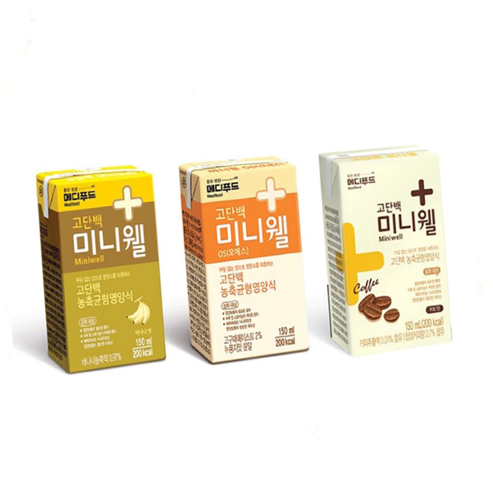 메디푸드 미니웰 커피맛 150ml 24팩 영양식 건강 식자재 대용량 식당용 업소용 식재료 : 다식자재푸드몰