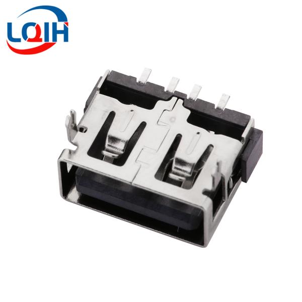 짧은 바디 여성 시트 USB AF 여성 시트 전면 2 핀 삽입 보드 및 후면 패치 가장자리 없음 10.0mm 5.7mm 10 개 : 이십팔플렉스