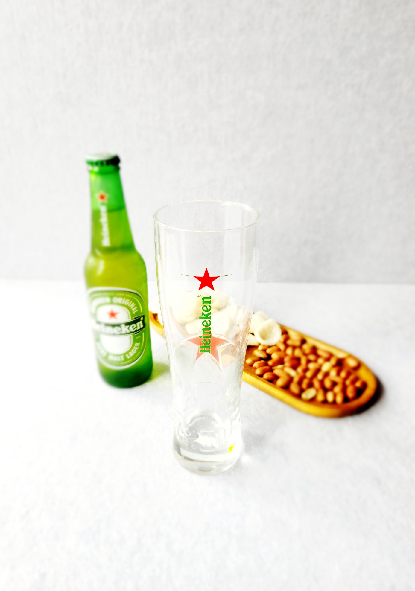 하이네켄 맥주잔 350ml 신형 별레드 생맥주 수입맥주컵 홈바 하이볼 집들이선물 : 와이케이아이