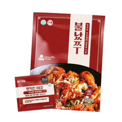 불났쭈 양념 쭈꾸미 380g(추가소스 30g포함) 7팩 총 2.66kg : 조은쇼핑샵