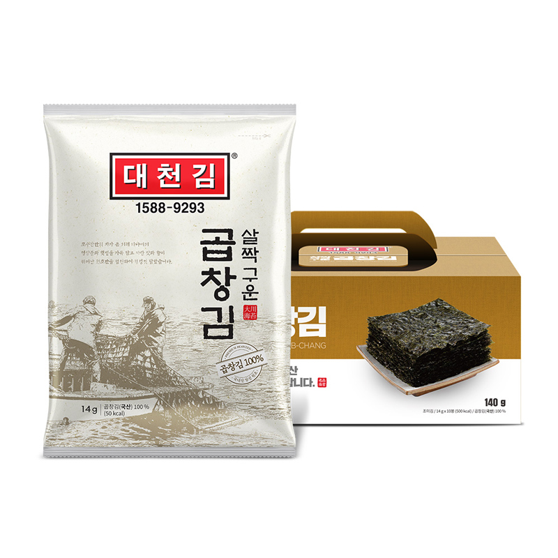 대천김 살짝 구운 곱창김 10봉 : 다솜푸드마켓