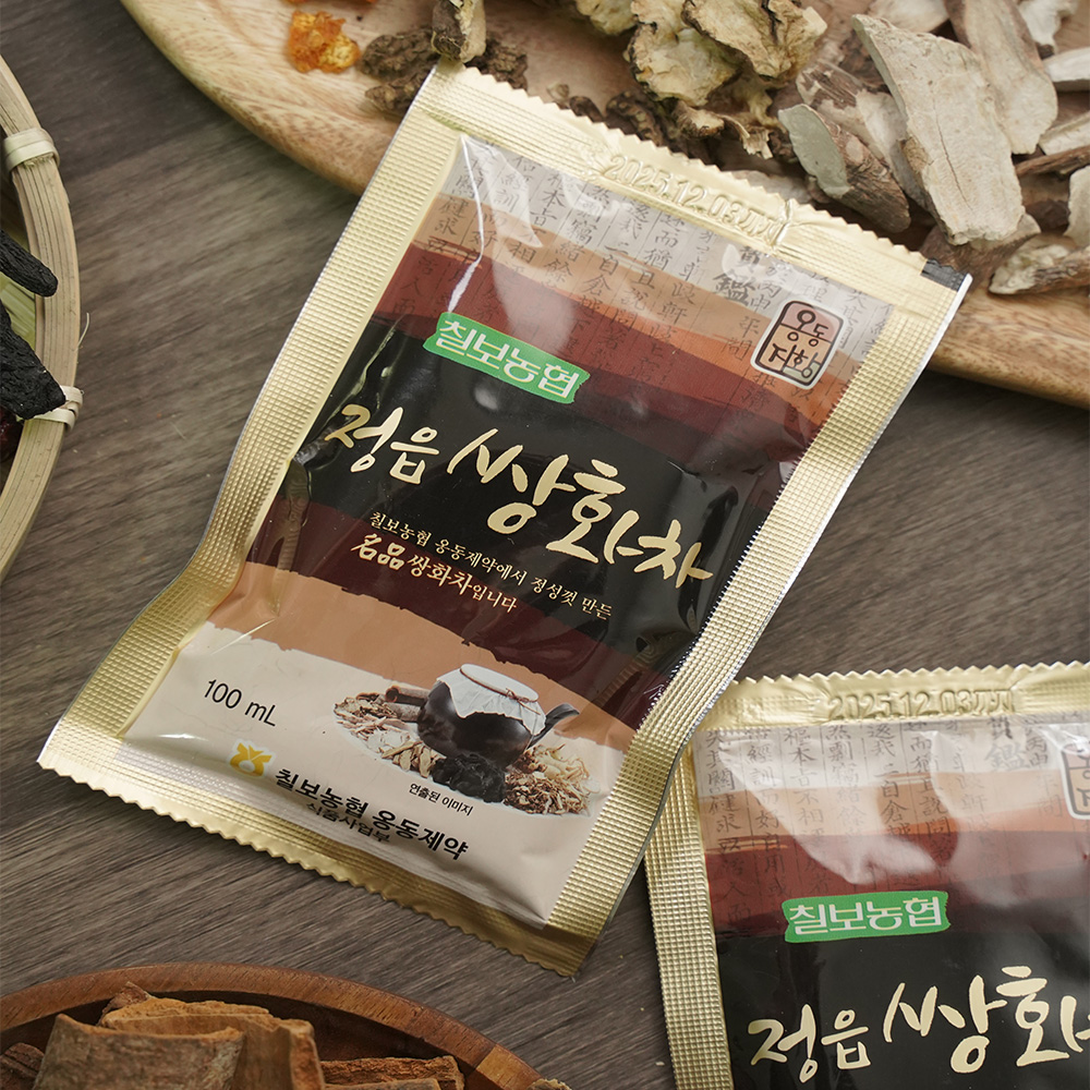 칠보농협 수제 고급 프리미엄 전통한방차 힘들땐 정읍 쌍화차 원액 100ml 20포 : 토미푸드