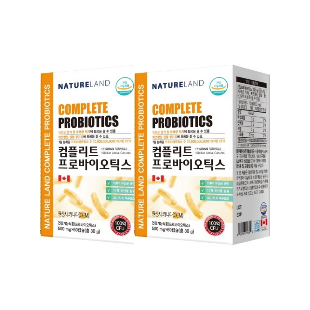 네이처랜드 컴플리트 프로바이오틱스 60캡슐, 2개 : 코스모랜드