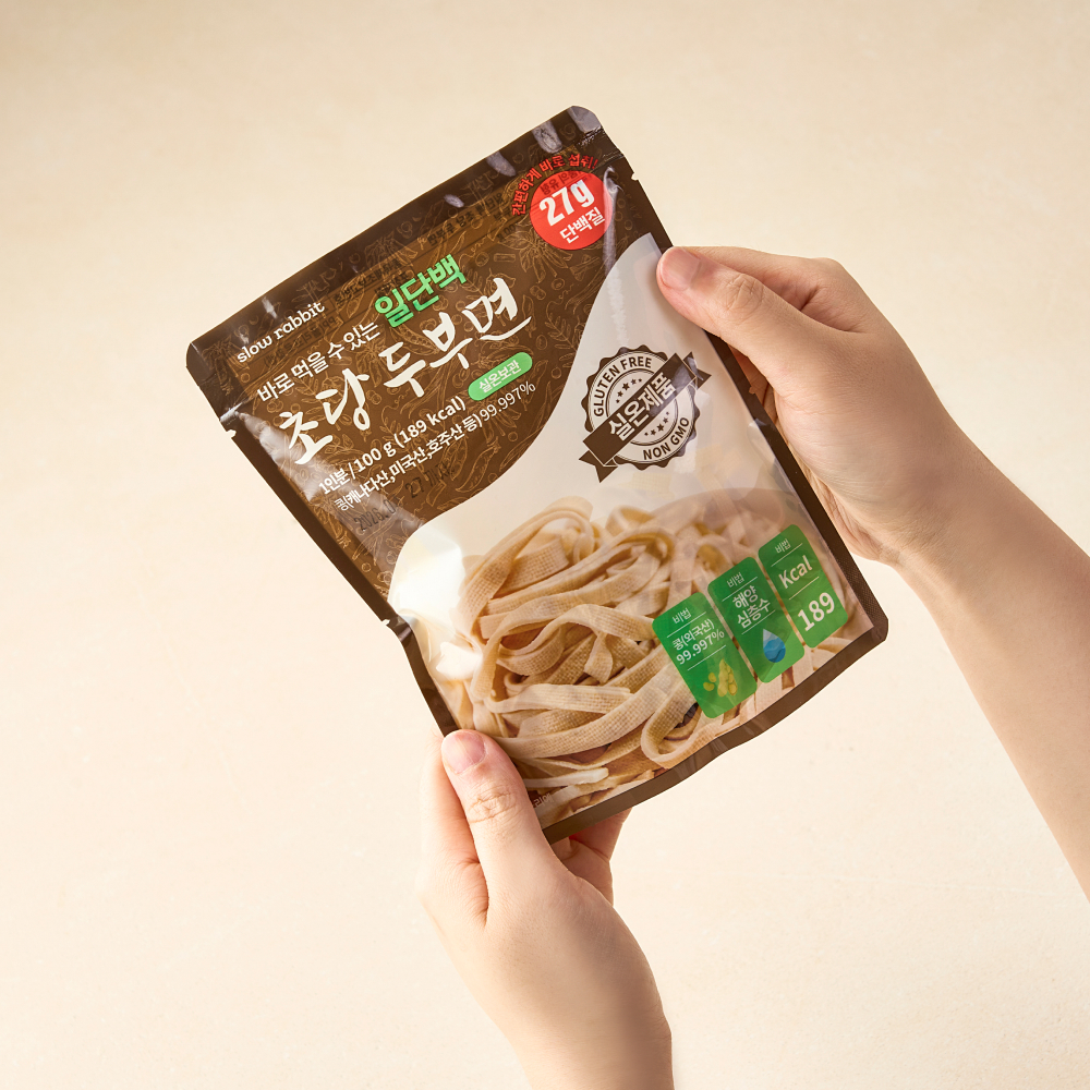 슬로우래빗 일단백 초당 두부면 100g, 5개 : 슬로우래빗