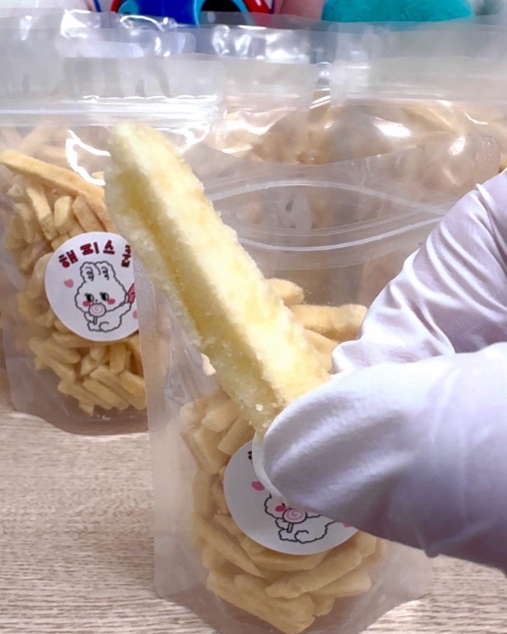 2종 감자스틱 허니버터맛, 솔티맛 감자함유량70% 자가비동일공장 제조 존맛간식 : 해피스쿱