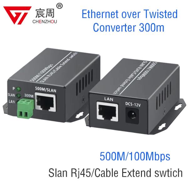 연선 연장기 미디어 변환기 300m를 통한 이더넷 HD 네트워크 IP 카메라용 RJ45 Cat5/6 케이블 : 엠트엠