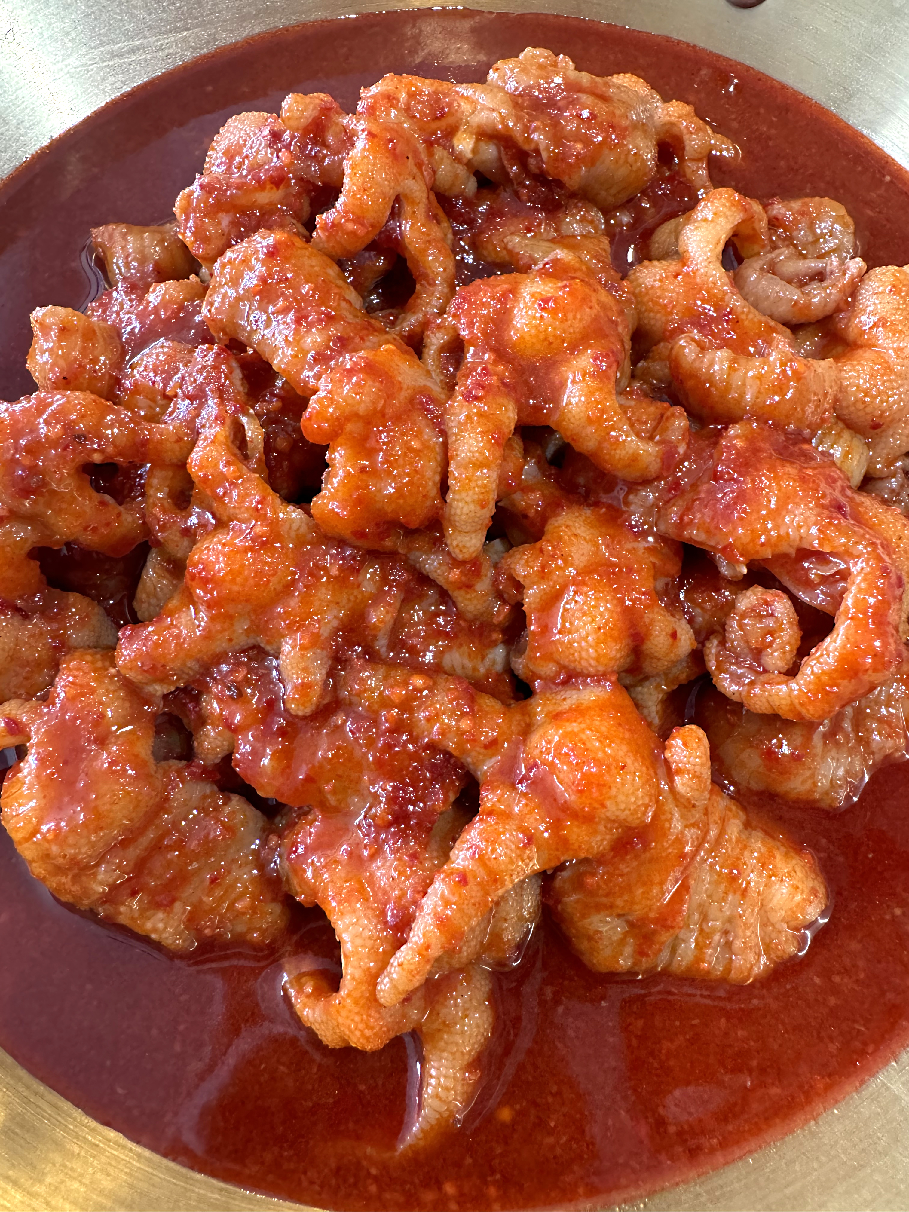 연변반찬 무뼈국물닭발500g 향라맛 중화풍닭발 미래도수제반찬 : 미래도 수제반찬 곱창전골