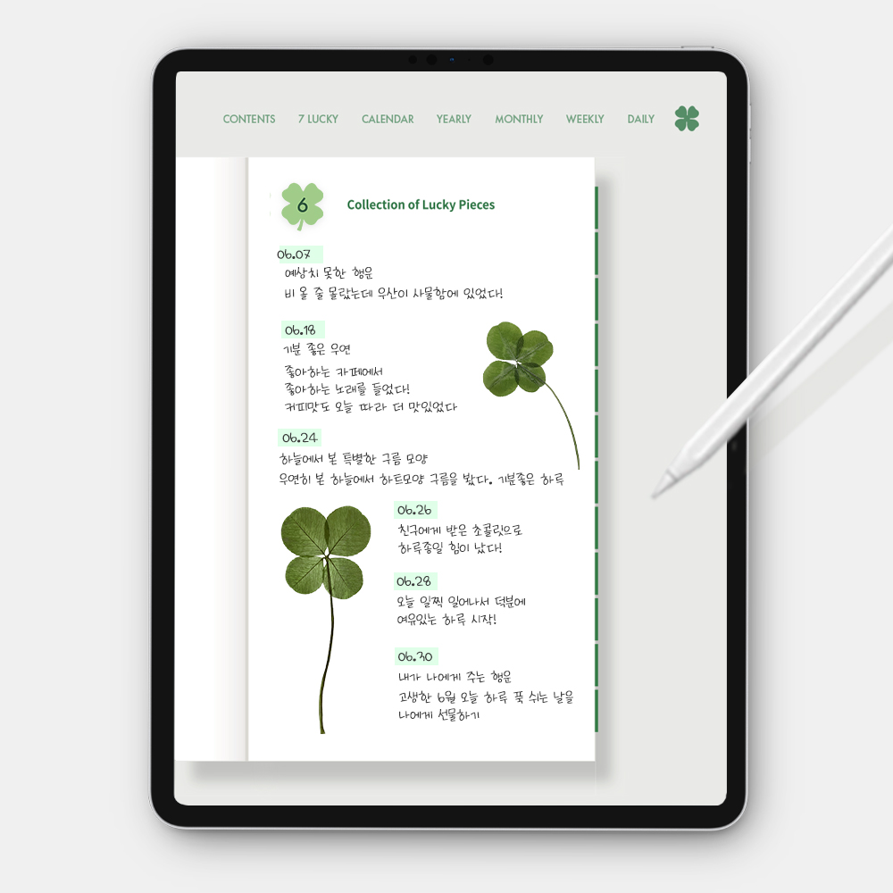 [즉시발송] 굿노트 행운의 다이어리-만년형 : 7321디자인