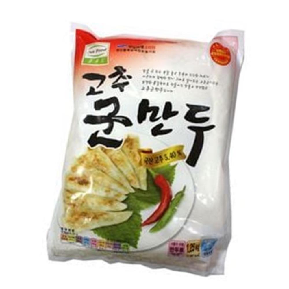 준푸드 고추 군만두 냉동 1.25kg 2개 매콤한 간식 식자재 : 식자재 더하기