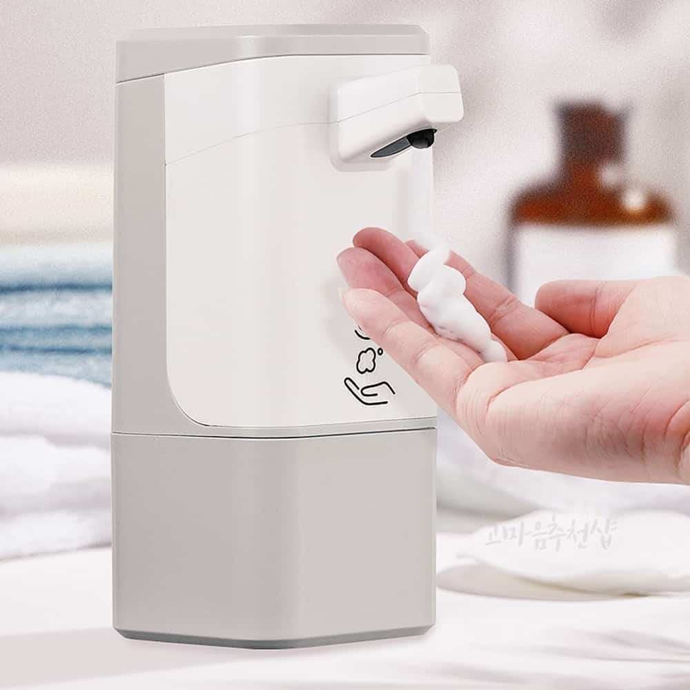 고마음추천샵 500ml 센서감지 자동 비누 디스펜서 거품형 건전지 유아핸드워시자동디스펜서 핸드워시통 주방세제자동디스펜서... 