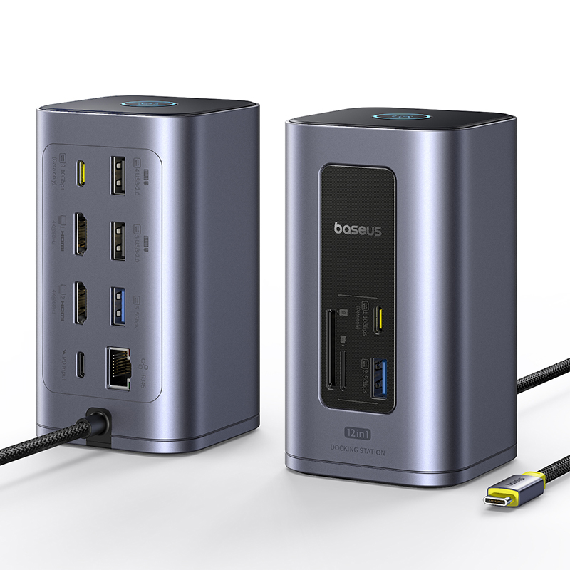 베이스어스 도킹스테이션 USB 허브 노트북 멀티 포트 C타입 12포트 스페이스메이트 노모스 : 베이스어스