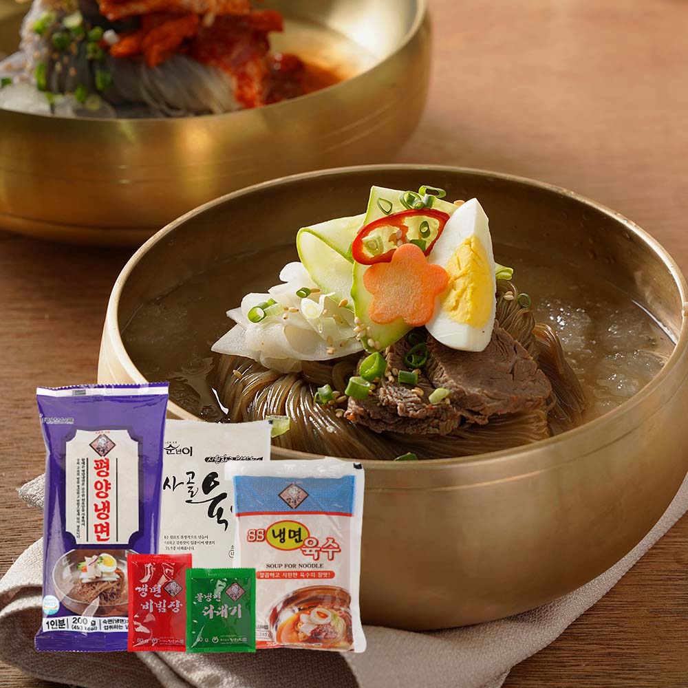 순년이 함흥냉면 할매손 평양냉면 200g 1인분 소포장 밀키트 세트 : 주식회사 강원식품